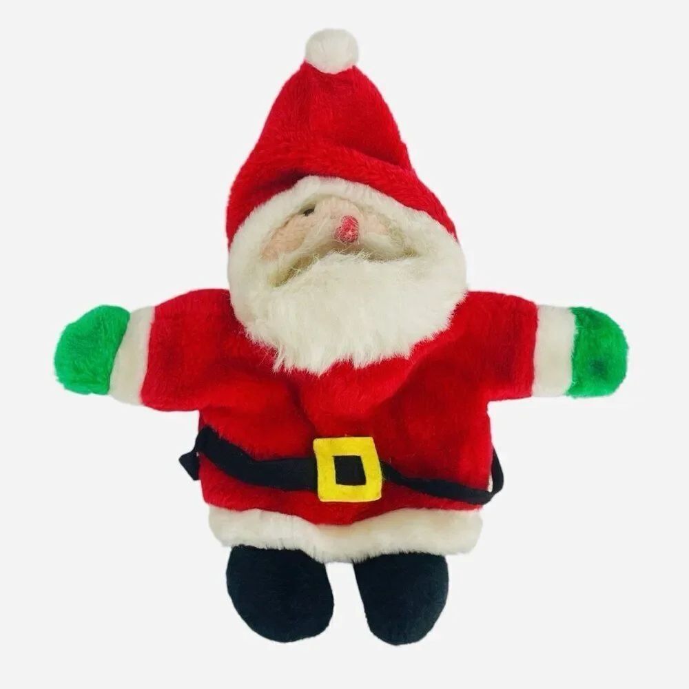 Vintage Lee Line Products Santa Claus Plush Hand Puppet Christmas Season Holiday